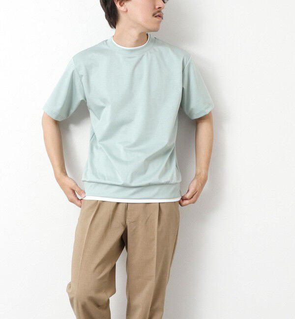 NOLLEY'S goodman「《接触冷感》スーピマコットン ダブルカラーTee 25SS」|Tシャツ・カットソー|