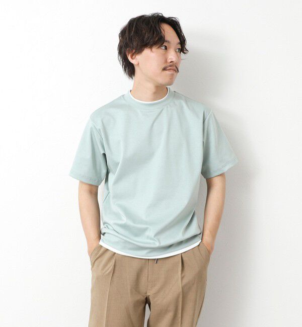 NOLLEY'S goodman「《接触冷感》スーピマコットン ダブルカラーTee 25SS」|Tシャツ・カットソー|