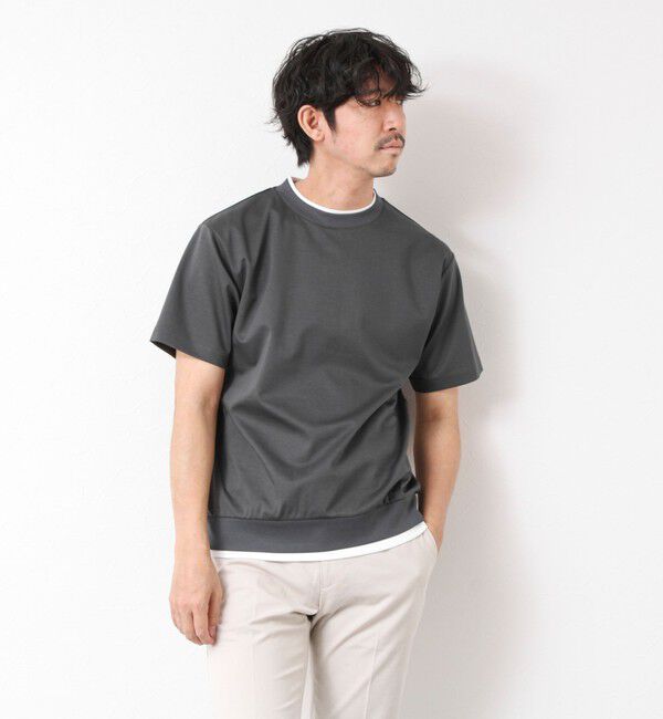 NOLLEY'S goodman「《接触冷感》スーピマコットン ダブルカラーTee 25SS」|Tシャツ・カットソー|