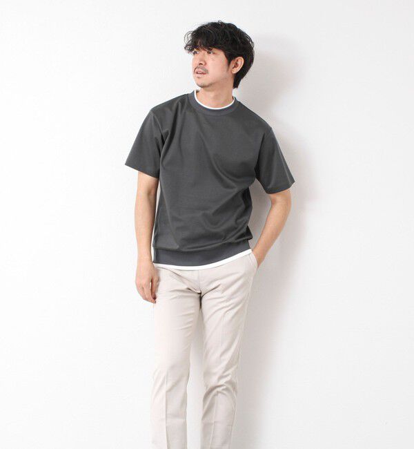 NOLLEY'S goodman「《接触冷感》スーピマコットン ダブルカラーTee 25SS」|Tシャツ・カットソー|