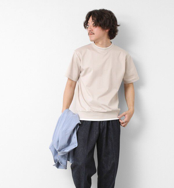 NOLLEY'S goodman「《接触冷感》スーピマコットン ダブルカラーTee 25SS」|Tシャツ・カットソー|