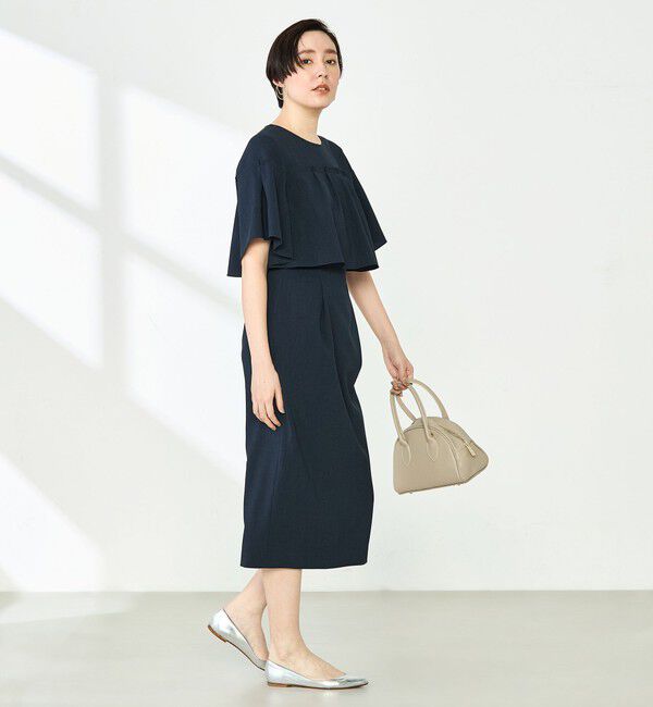 NOLLEY'S「《セットアップ対応》ウォッシャブル麻調タックタイトミディスカート」|タイト|