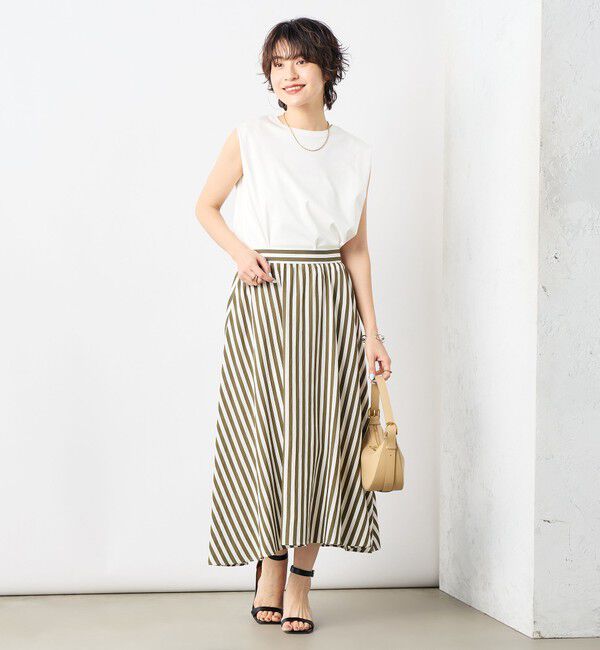 NOLLEY'S「《セットアップ対応》ドビーストライプフレアスカート」|フレア|