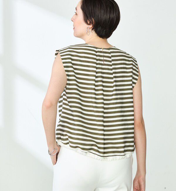 NOLLEY'S「《セットアップ対応》ドビーボーダータックブラウス」|シャツ・ブラウス|