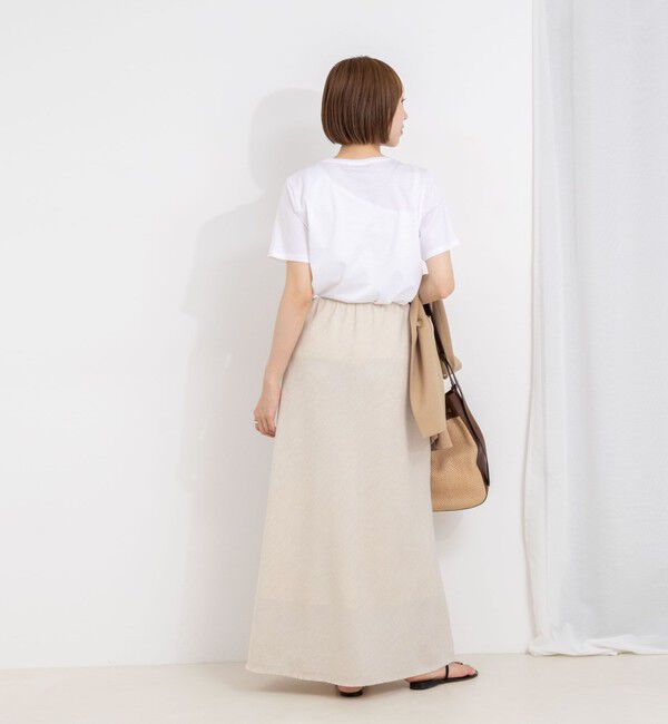 NOLLEY'S「ウォッシャブル綿麻スラブナロースカート」|スカート|