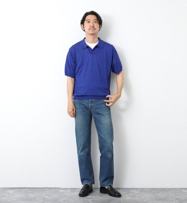 NOLLEY'S goodman「《PIMA COTTON》成型半袖 NSN スキッパーニットポロシャツ 25SS」|ポロシャツ|