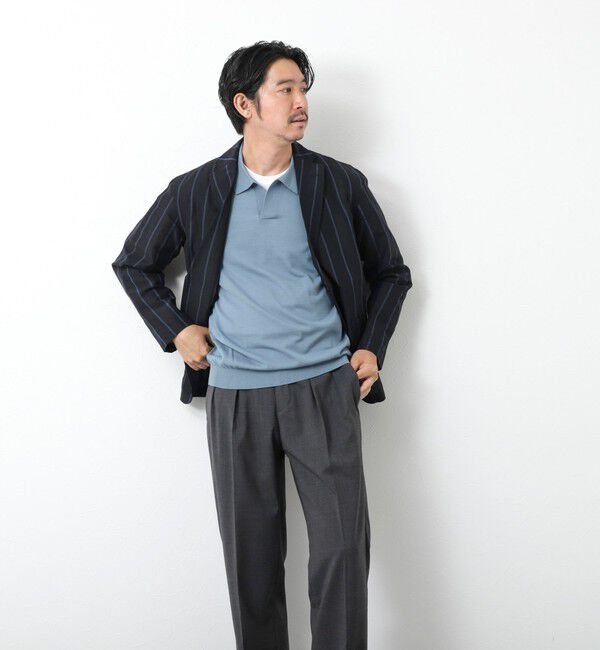 NOLLEY'S goodman「《PIMA COTTON》成型半袖 NSN スキッパーニットポロシャツ 25SS」|ポロシャツ|