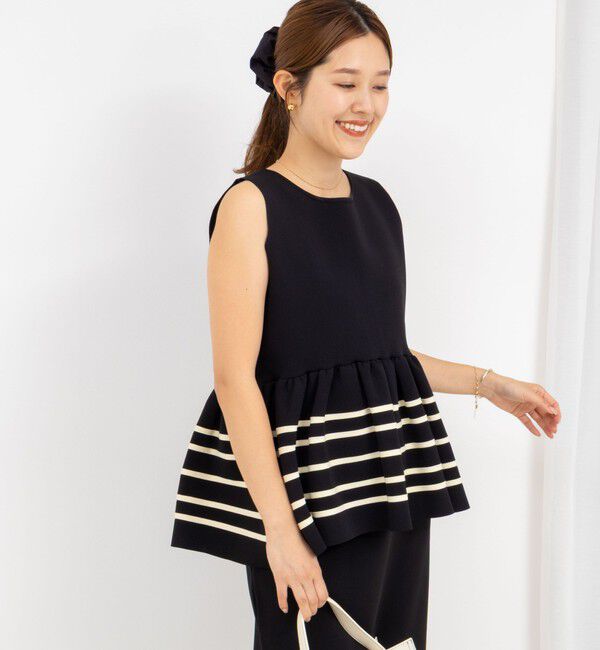 NOLLEY'S「《セットアップ対応》ミラノリブペプラムプルオーバーニット」|ニット・セーター|