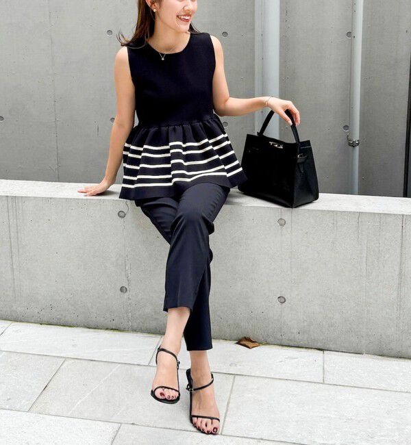 NOLLEY'S「《セットアップ対応》ミラノリブペプラムプルオーバーニット」|ニット・セーター|