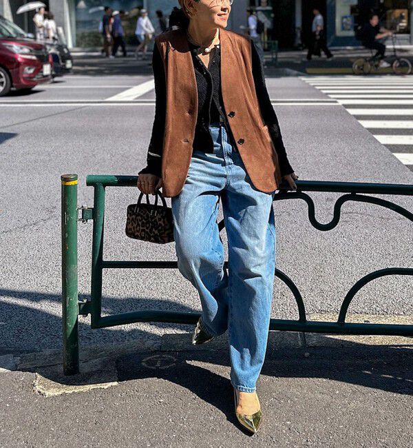 Rie Miller「【RM denim】ソフトルーズストレートデニム」|デニム|