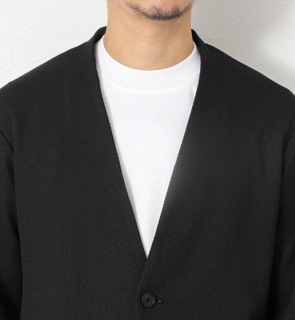 NOLLEY'S goodman「《ビジカジ/セットアップ対応》【尾州】先染めウォッシャブルノーカラーカーディガンジャケット 25AW」|ノーカラージャケット|