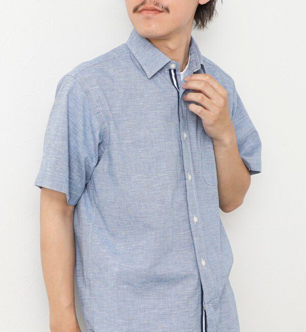 NOLLEY'S goodman「綿麻レギュラーカラー テープシャツ 25SS」|シャツ・ブラウス|