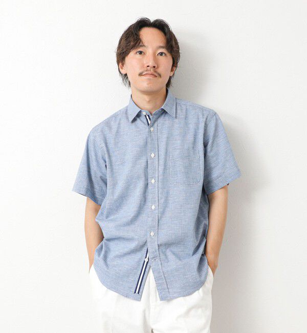 NOLLEY'S goodman「綿麻レギュラーカラー テープシャツ 25SS」|シャツ・ブラウス|