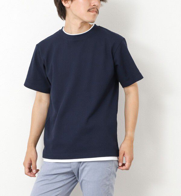 NOLLEY'S goodman「LINKS モザイク柄 レイヤードTee」|Tシャツ・カットソー|