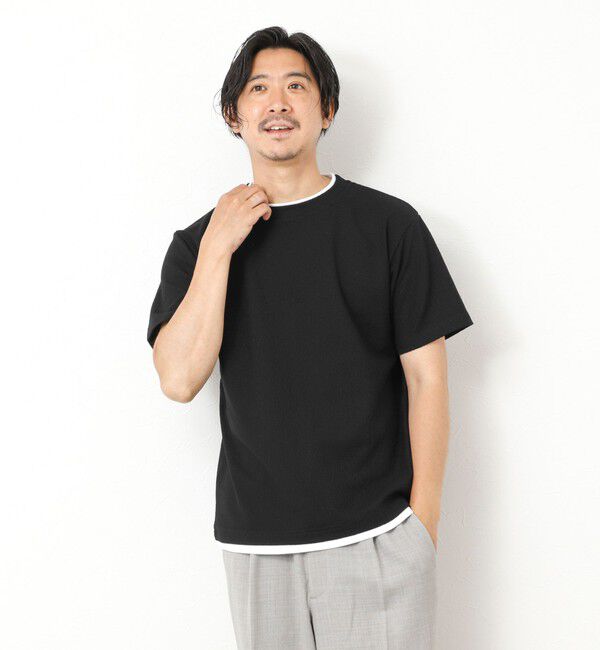 NOLLEY'S goodman「LINKS モザイク柄 レイヤードTee」|Tシャツ・カットソー|