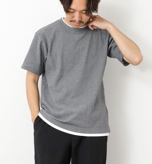 NOLLEY'S goodman「LINKS モザイク柄 レイヤードTee」|Tシャツ・カットソー|