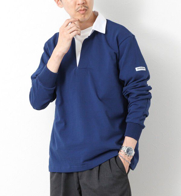 NOLLEY'S goodman「【BARBARIAN/バーバリアン】別注8ozラガーシャツ 25AW」|ポロシャツ|ブルー