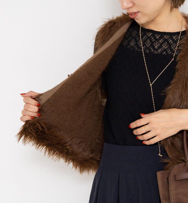 NOLLEY'S「【MARILYN MOON/マリリーンムーン】2ＷAYシャギーファーベスト」|ベスト・ジレ|