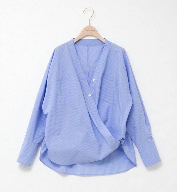 NOLLEY'S sophi「ウォッシャブルタイプライターVネック2WAYシャツ」|シャツ・ブラウス|