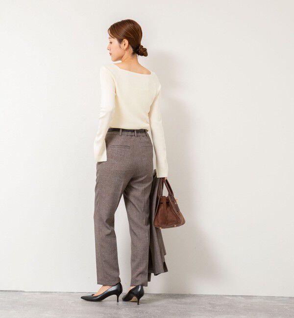 NOLLEY'S sophi「《セットアップ対応》ウォッシャブルウール調テーパードパンツ」|その他|
