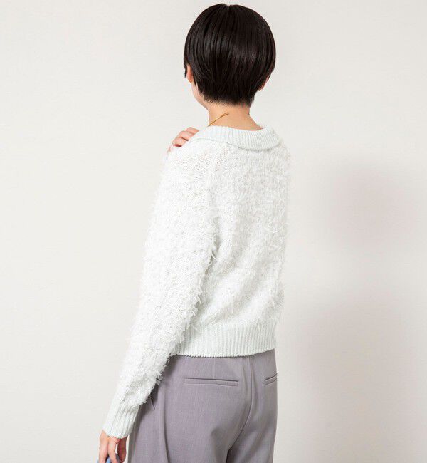 NOLLEY'S sophi「《手洗い可能》ファンシーヤーンポロ衿カーディガンジャケット」|カーディガン|