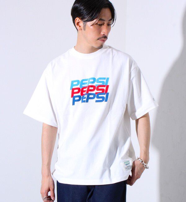 GLOSTER「【PEPSI&times;DISCUS ATHLETIC】コラボ プリント 半袖 クルーネックTシャツ」|Tシャツ・カットソー|