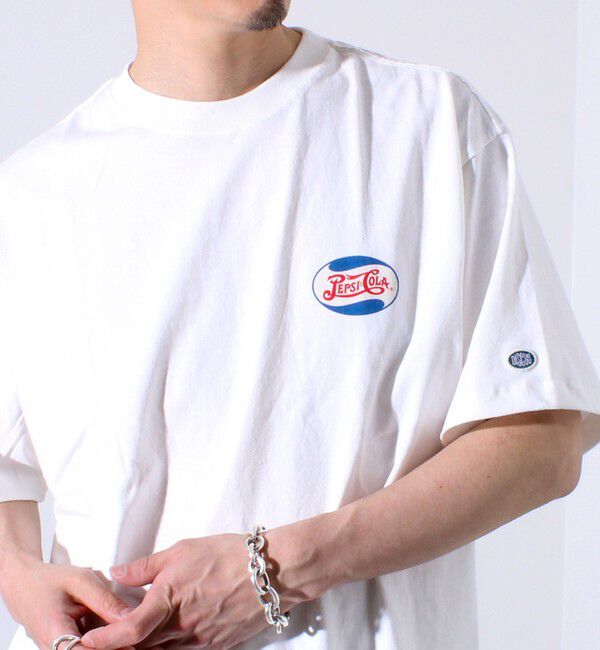 GLOSTER「【PEPSI&times;DISCUS ATHLETIC】コラボ プリント 半袖 クルーネックTシャツ」|Tシャツ・カットソー|