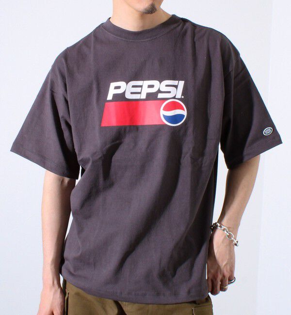 GLOSTER「【PEPSI&times;DISCUS ATHLETIC】コラボ プリント 半袖 クルーネックTシャツ」|Tシャツ・カットソー|