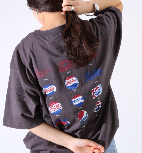 GLOSTER「【PEPSI&times;DISCUS ATHLETIC】コラボ プリント 半袖 クルーネックTシャツ」|Tシャツ・カットソー|ブラック系その他3