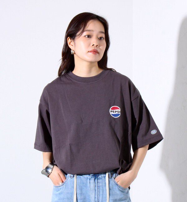 GLOSTER「【PEPSI&times;DISCUS ATHLETIC】コラボ プリント 半袖 クルーネックTシャツ」|Tシャツ・カットソー|