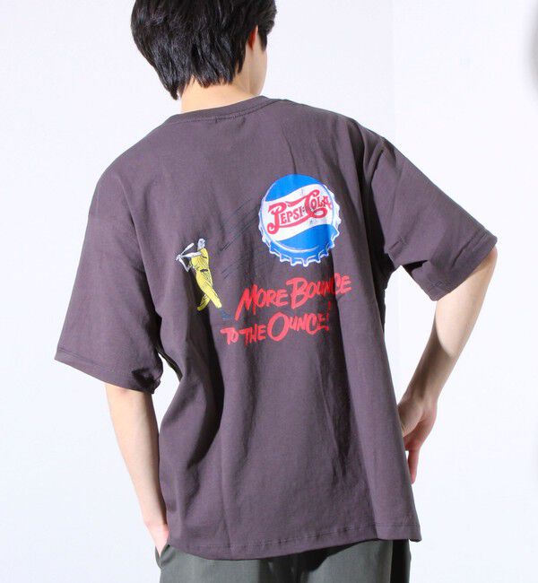 GLOSTER「【PEPSI&times;DISCUS ATHLETIC】コラボ プリント 半袖 クルーネックTシャツ」|Tシャツ・カットソー|