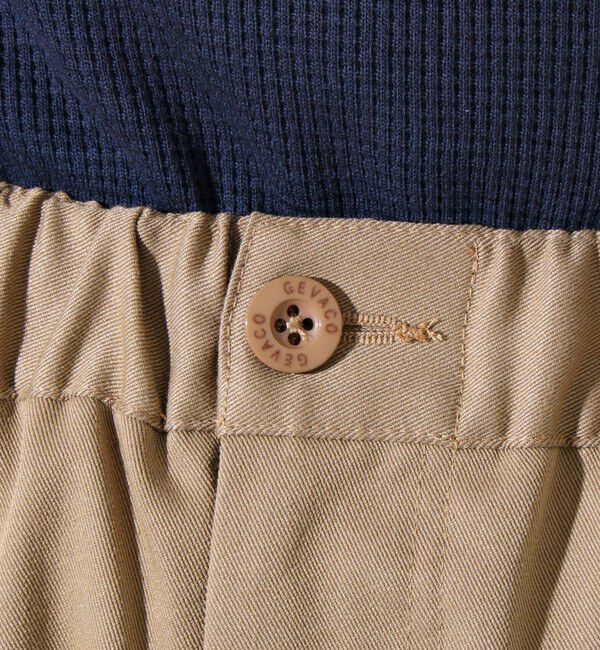 GLOSTER「【GEVACO】ドロストイージーパンツ ストレッチツイル 裾ドローコード付き」|チノ|