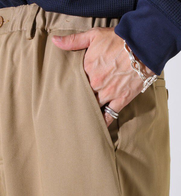 GLOSTER「【GEVACO】ドロストイージーパンツ ストレッチツイル 裾ドローコード付き」|チノ|