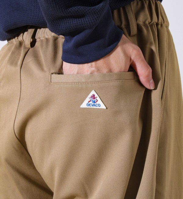 GLOSTER「【GEVACO】ドロストイージーパンツ ストレッチツイル 裾ドローコード付き」|チノ|