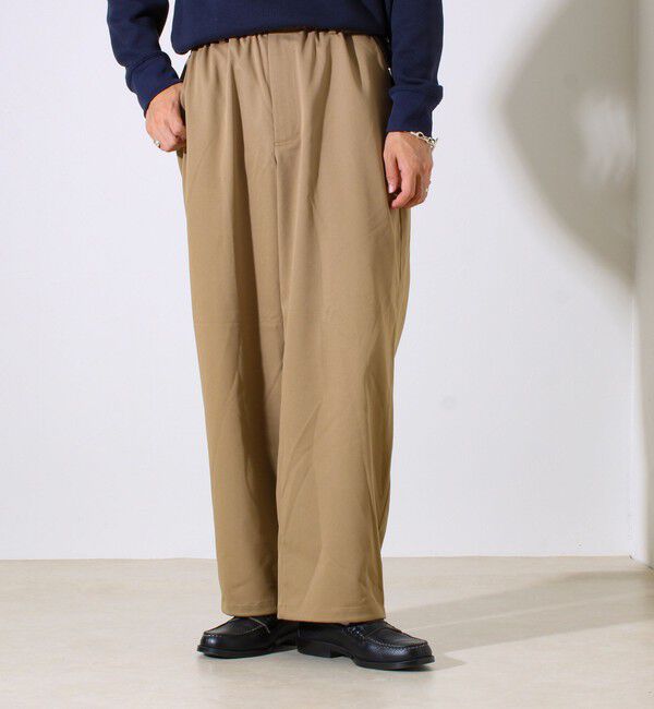 GLOSTER「【GEVACO】ドロストイージーパンツ ストレッチツイル 裾ドローコード付き」|チノ|