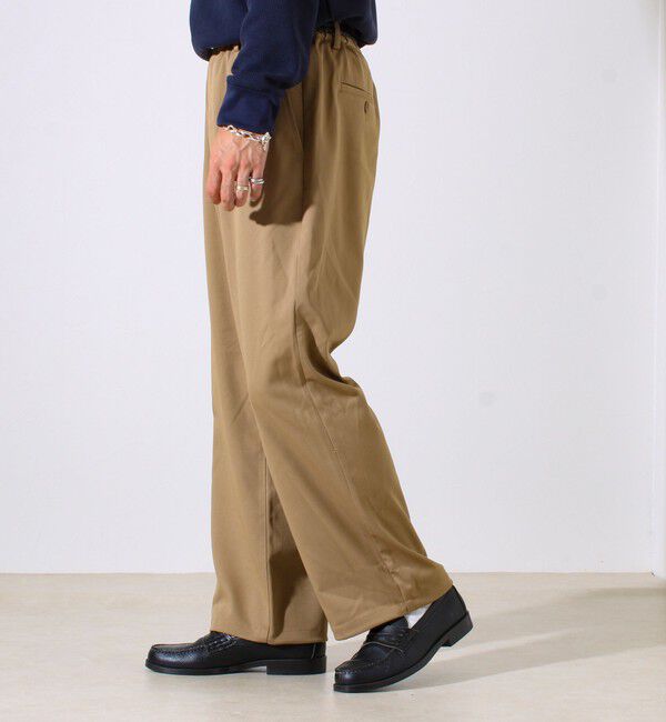 GLOSTER「【GEVACO】ドロストイージーパンツ ストレッチツイル 裾ドローコード付き」|チノ|