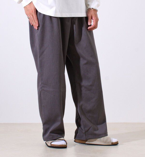 GLOSTER「【GEVACO】ドロストイージーパンツ ストレッチツイル 裾ドローコード付き」|チノ|