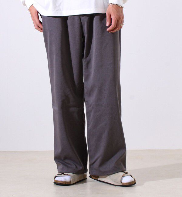 GLOSTER「【GEVACO】ドロストイージーパンツ ストレッチツイル 裾ドローコード付き」|チノ|