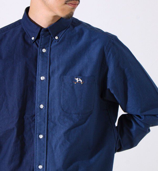 GLOSTER「【定番&times;遊び心】フレブル刺繍BDシャツ 無地/クレイジーパターン」|シャツ・ブラウス|