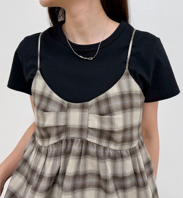 fredy emue「オンブレーチェックキャミビスチェ」|キャミソール|