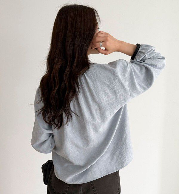 fredy emue「起毛パイピングギャザーブラウス」|シャツ・ブラウス|