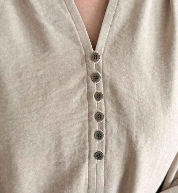 fredy emue「起毛パイピングギャザーブラウス」|シャツ・ブラウス|