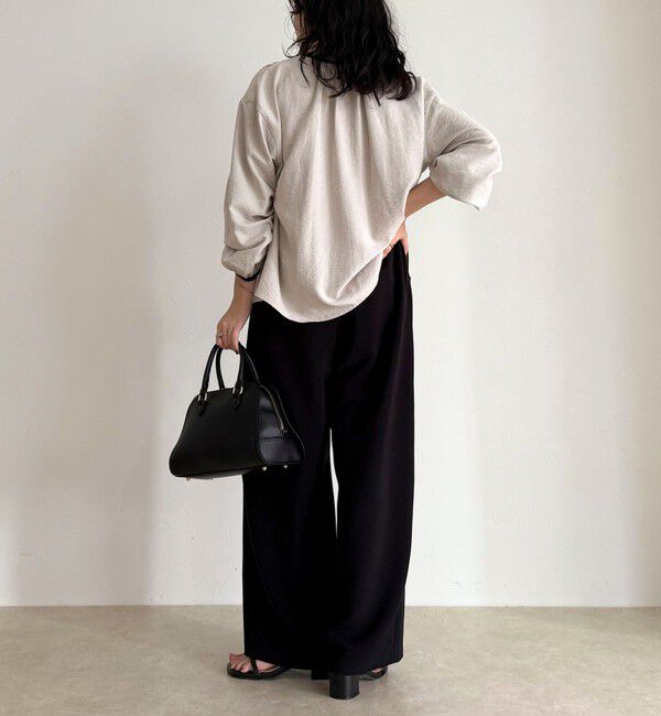 fredy emue「起毛パイピングギャザーブラウス」|シャツ・ブラウス|