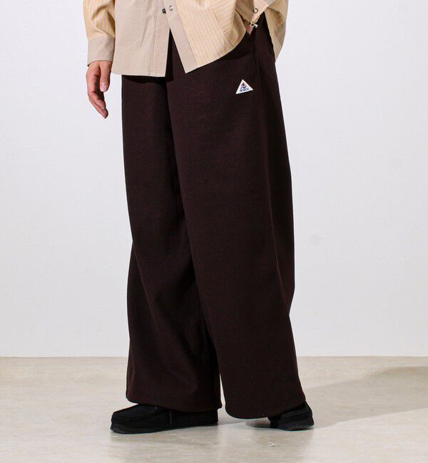 GLOSTER「【GEVACO/ゲバコ】ウールライクイージーパンツ」|チノ|ダークブラウン
