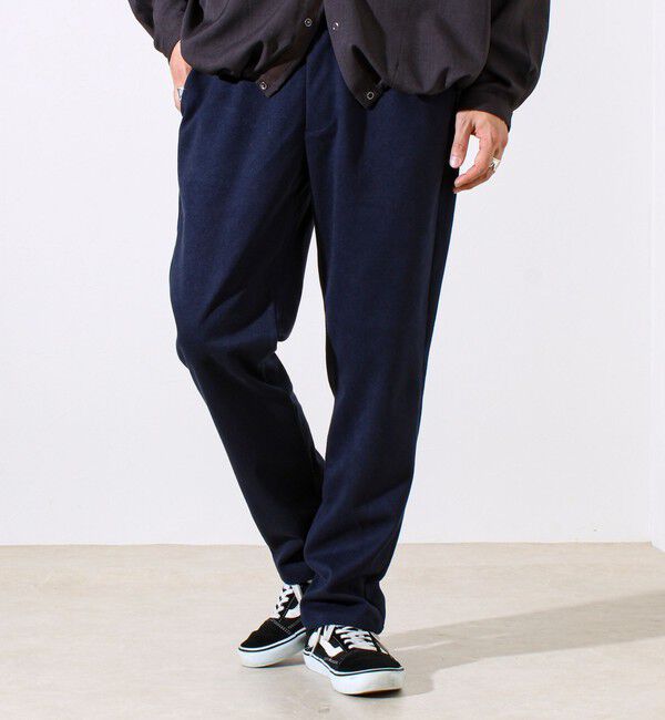GLOSTER「【Deep Shape】微起毛ストレッチ イージーパンツ」|チノ|