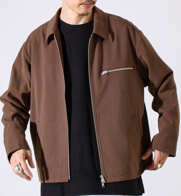 GLOSTER「【セットアップ対応】ウールライクジップジャケット」|ブルゾン・スタジャン|