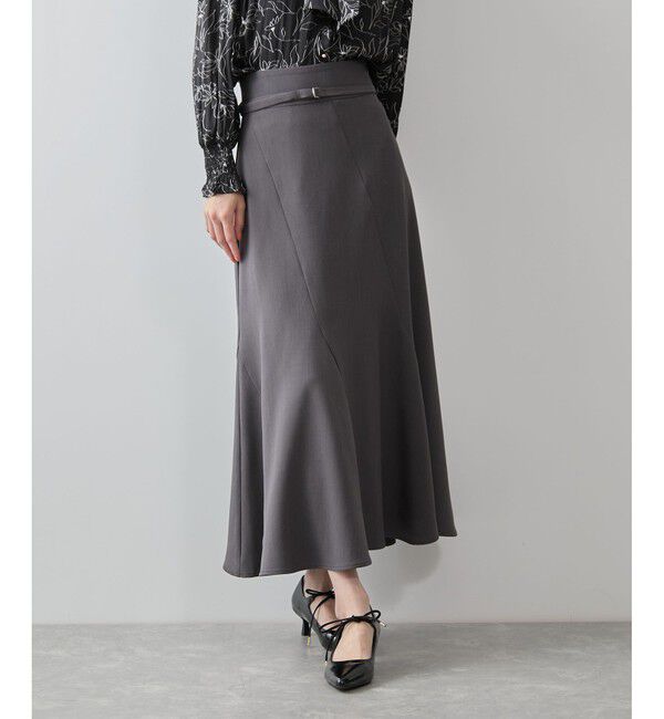 VIS「エスカルゴ切替マーメイドスカート」|スカート|チャコール
