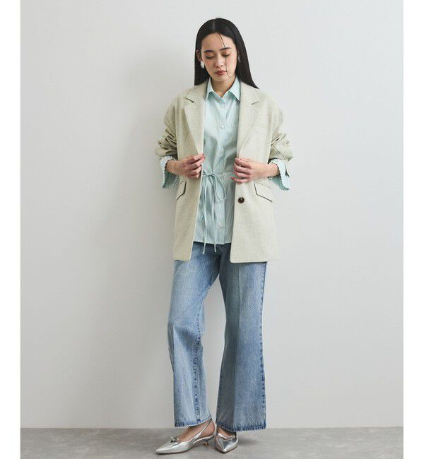 VIS「【洗える】プリーツスリーブフレアーシャツ」|シャツ・ブラウス|