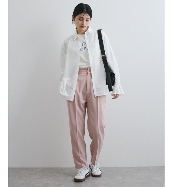 VIS「【洗える】プリーツスリーブフレアーシャツ」|シャツ・ブラウス|