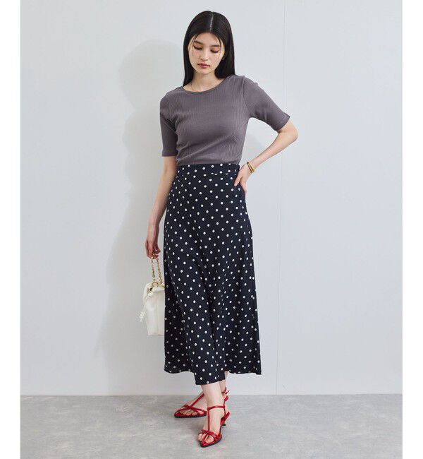 VIS「【前後2WAY】テレコ五分袖プルオーバー」|Tシャツ・カットソー|